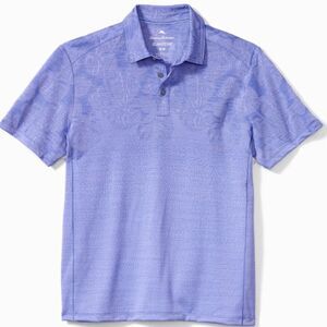 Tommy Bahama Palm Coast Tropic Fade IslandZone® Polo M Blue‎ Cove NWT in packag